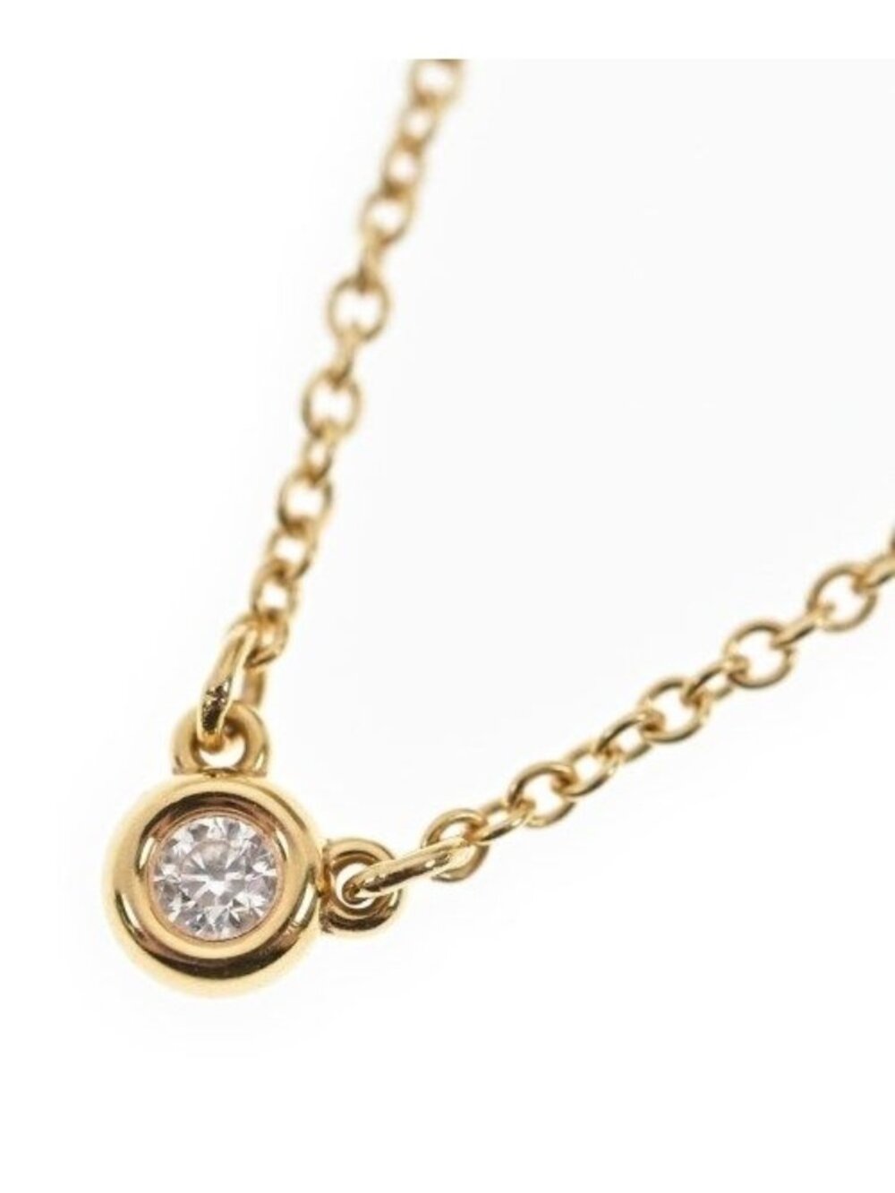 Tiffany & Co Diamond by the Yard Pendant 18K Yellow Gold Includes Frame New